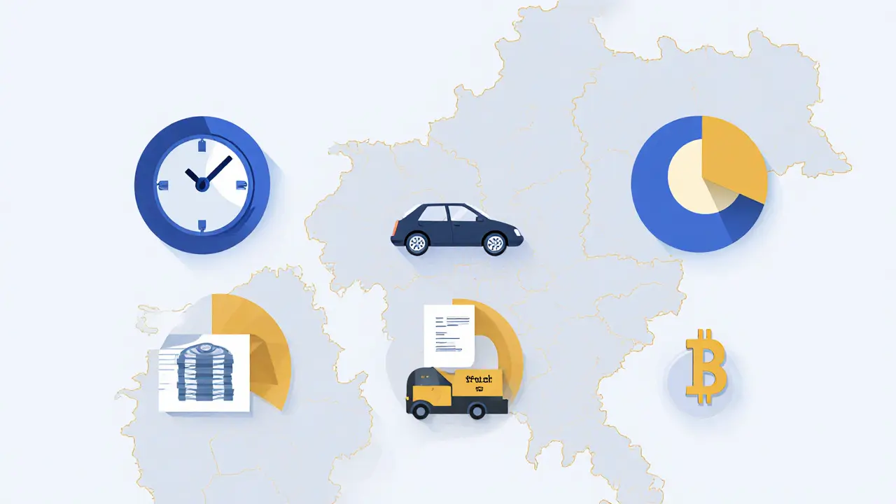 Flat illustration of pricing icons over a pastel map of North London.