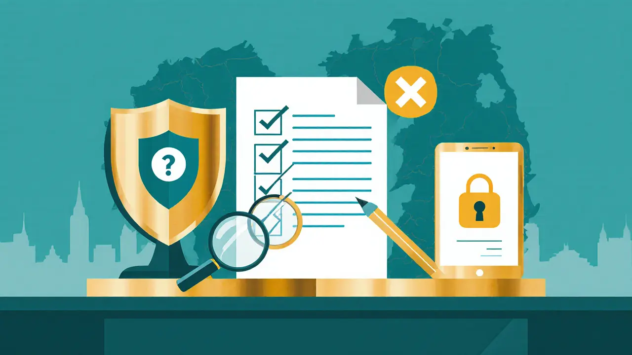 Illustrated checklist of verification items on a desk with safety icons.